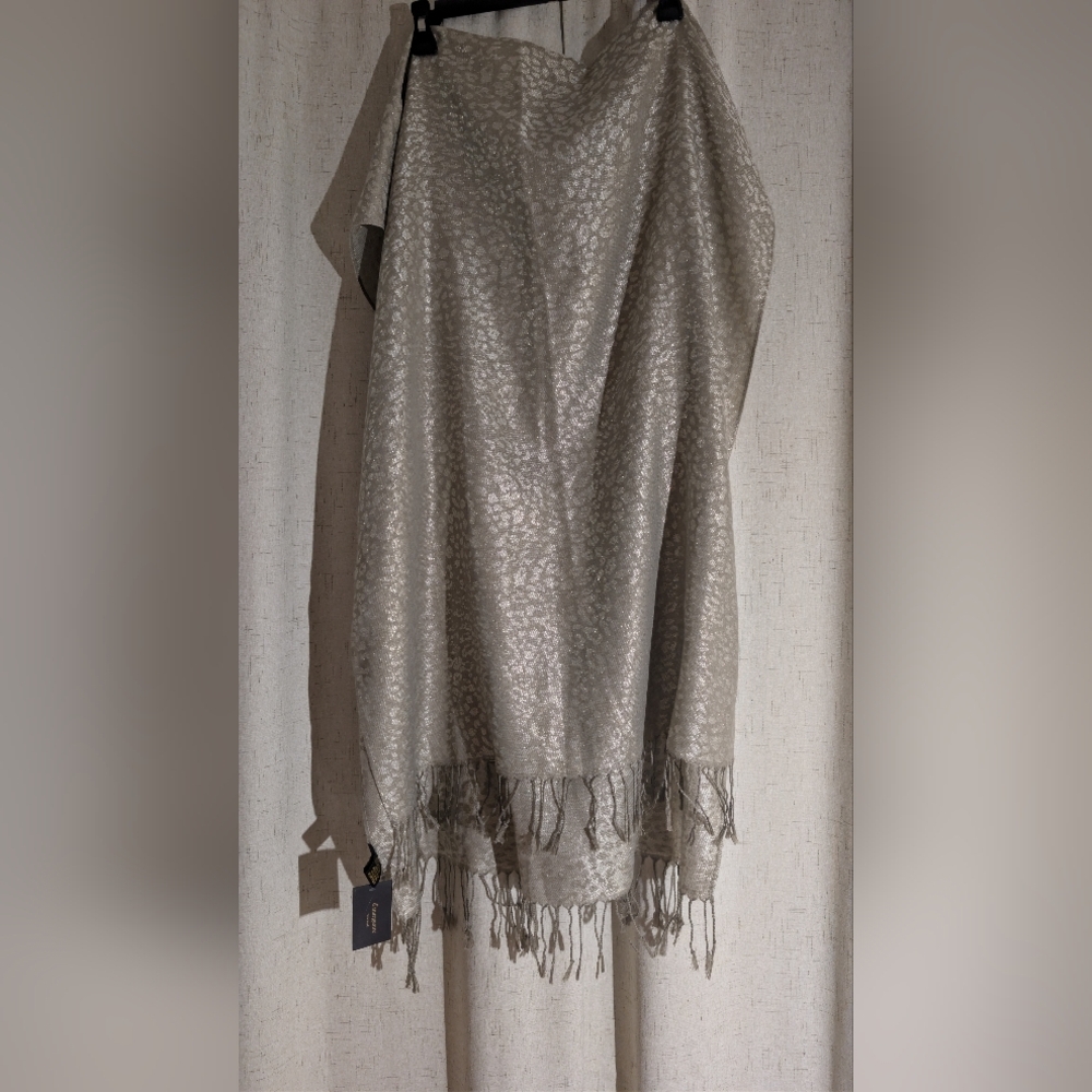 Elegant Gold Leopard Print/ Animal Print Scarf Length 72X28